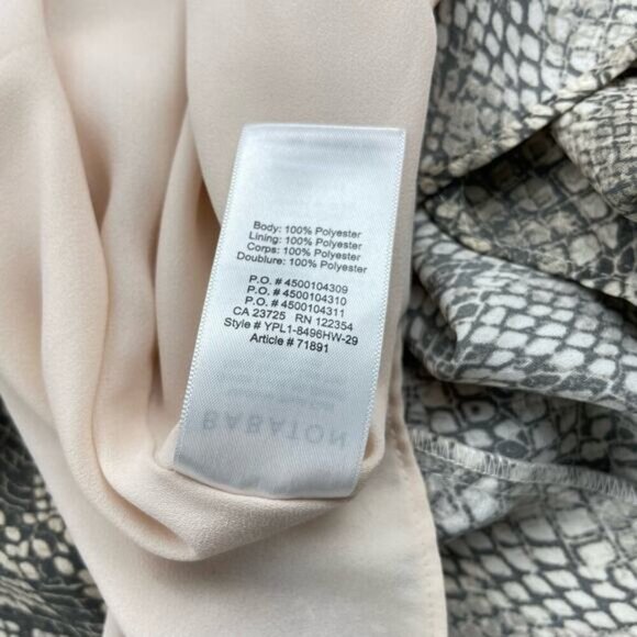 BABATON Aritzia Wallace Wrap Dress Sz XS Snake Print - Picture 8 of 9
